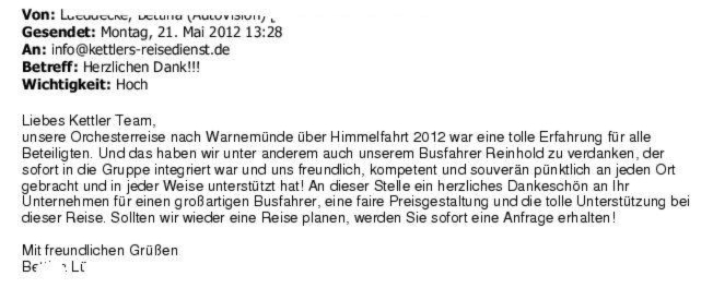 Danke, Himmelfahrt 2012